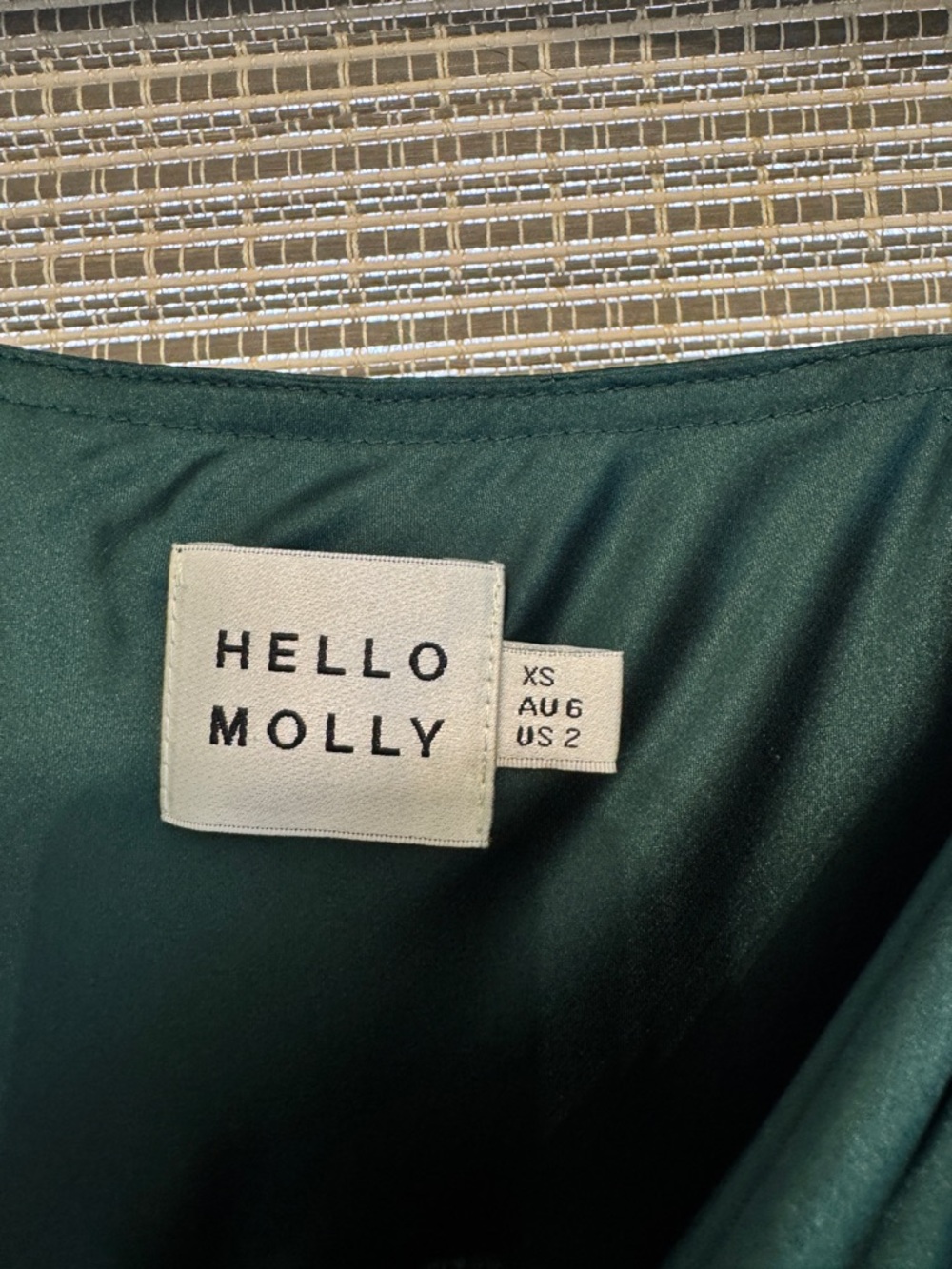Hello Molly Teal Satin Cowl Midi Dress | Size: XS - Picture 5 of 6